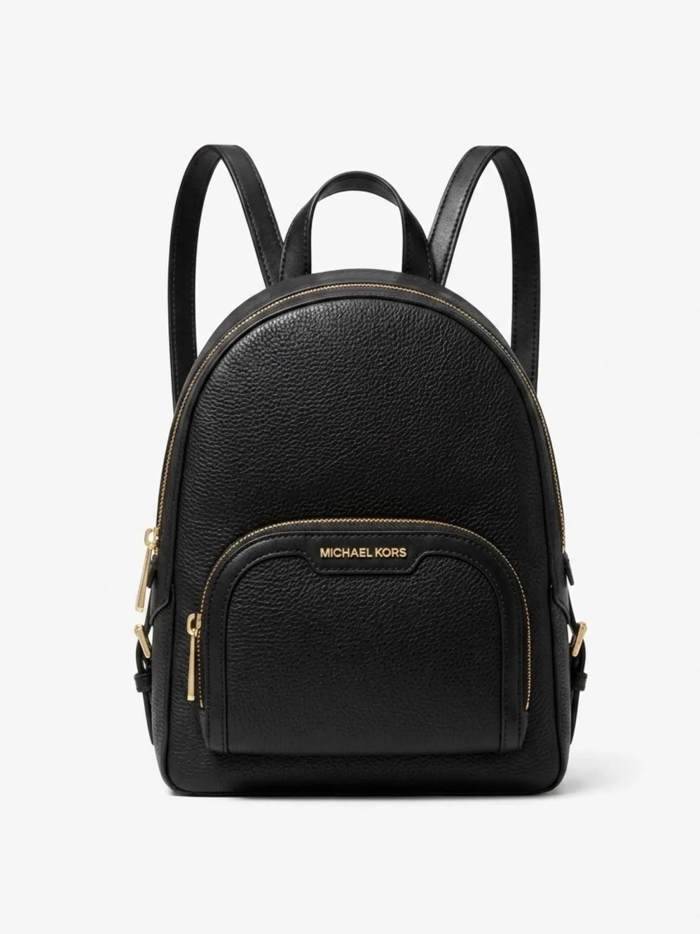 Michael Kors Jaycee Medium Black Pebbled Leather Backpack